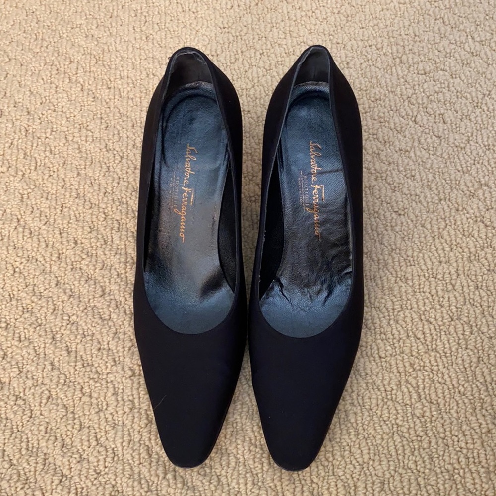 Salvatore Ferragamo Black Medium Heels